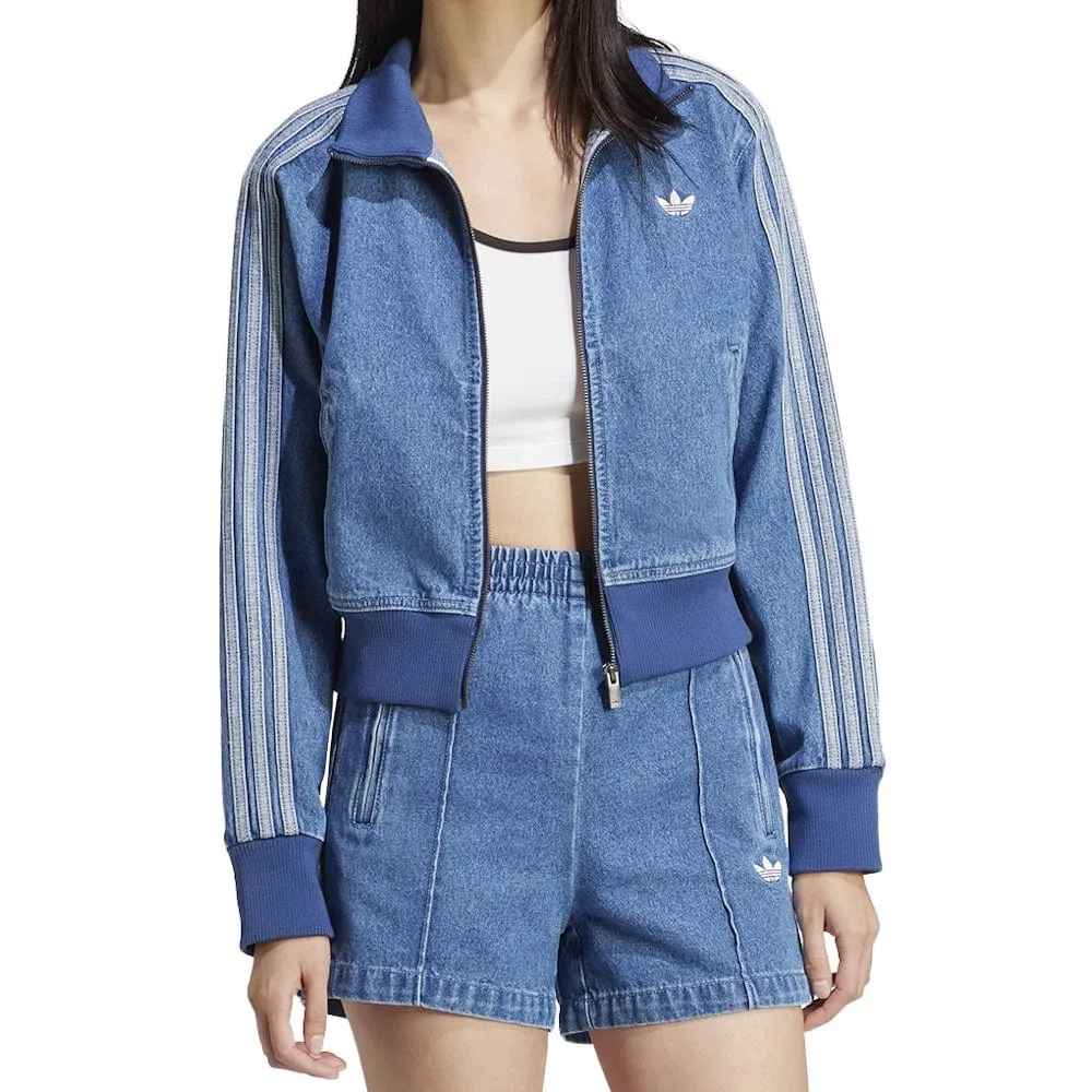 adidas Womans Denim Track Top - Indigo Denim