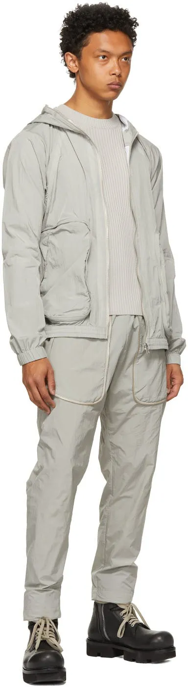Arnar MÃ¡r JÃ³nsson Grey Zippered Pocket Track Pants