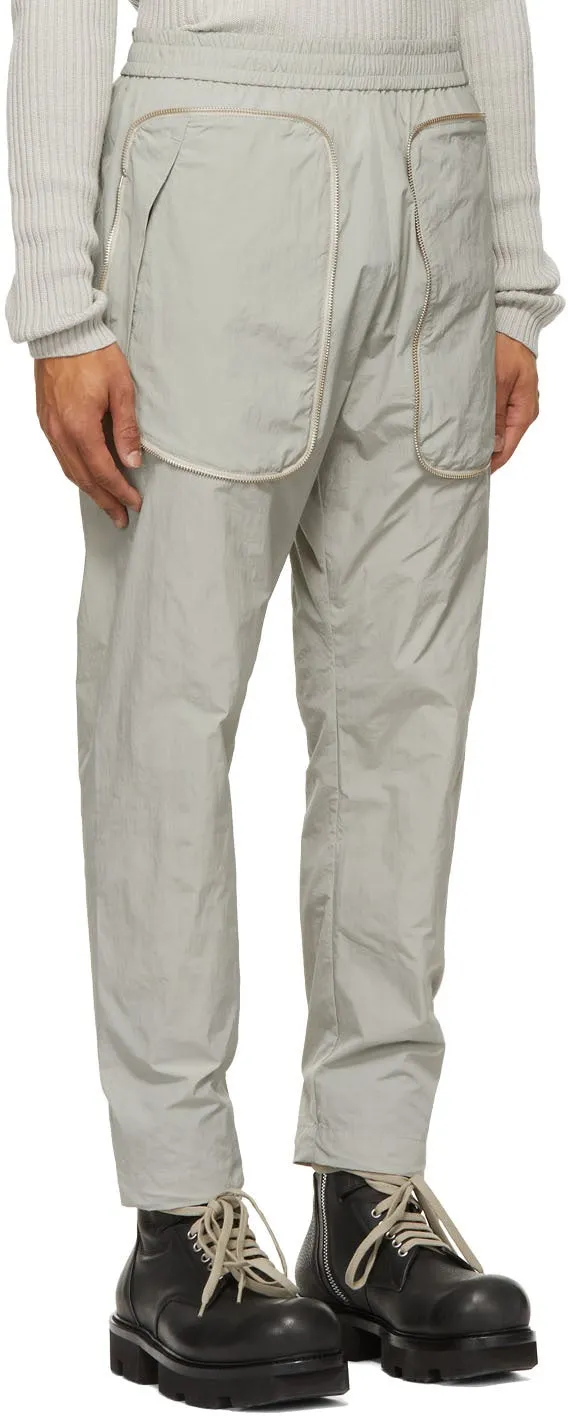 Arnar MÃ¡r JÃ³nsson Grey Zippered Pocket Track Pants