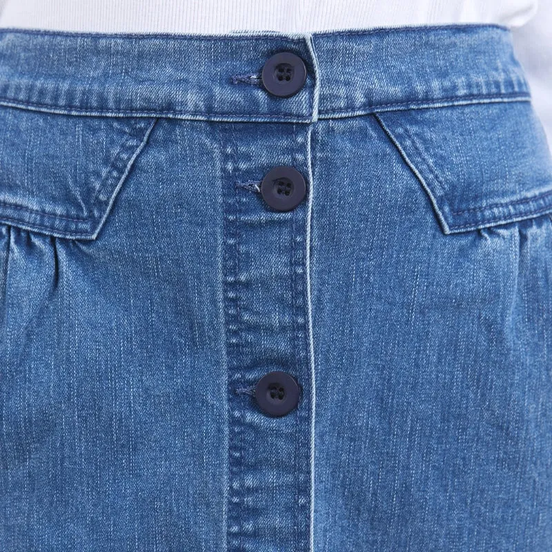 Foxwood | Amanda Midi Skirt - Mid Blue