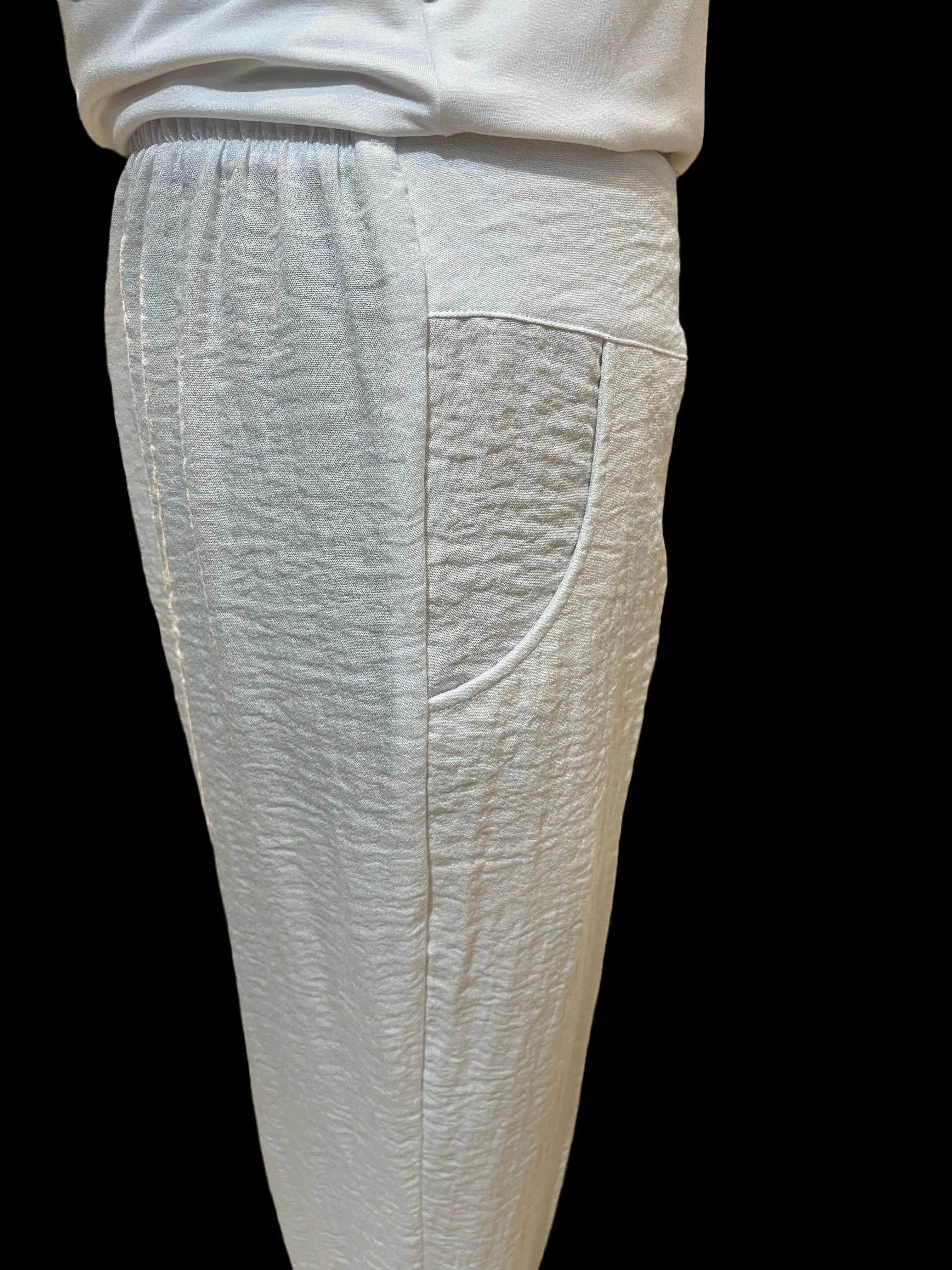 Habitat Sale, 30670 Ruched Ankle Pant, White 50% Off Regular Price