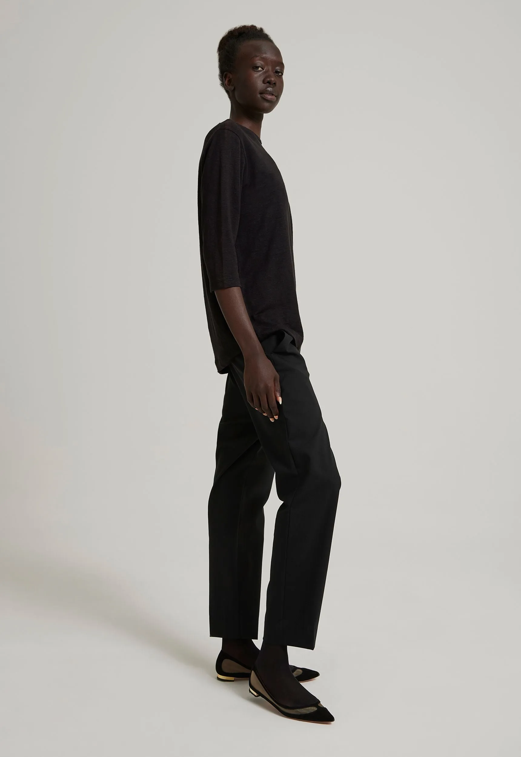 Jac   Jack Max Linen Tee - Black