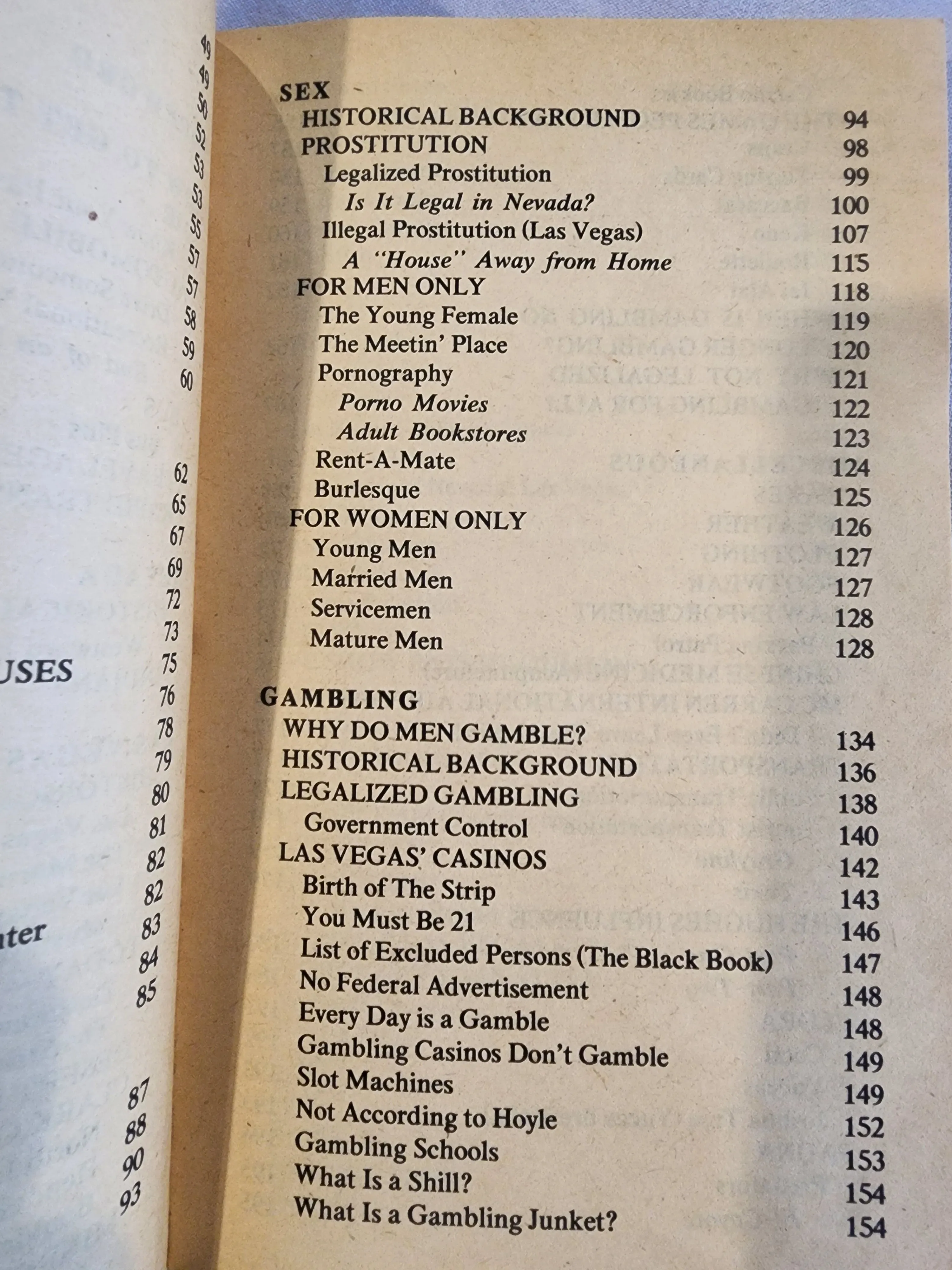 Las Vegas Shelter Food Sex Bert Lane Tandem House 1976 Paperback