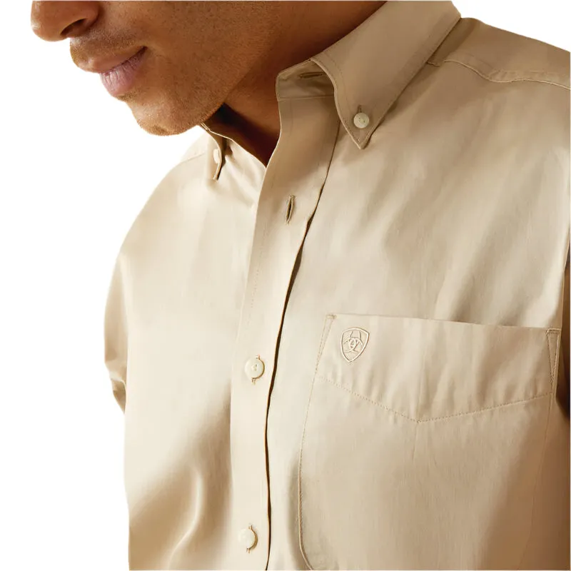 Men's Ariat Lightweight Solid Twill Classic Fit Shirt 10058558