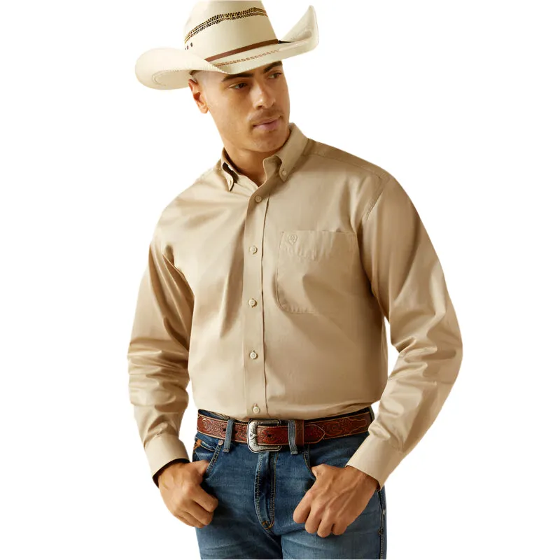 Men's Ariat Lightweight Solid Twill Classic Fit Shirt 10058558