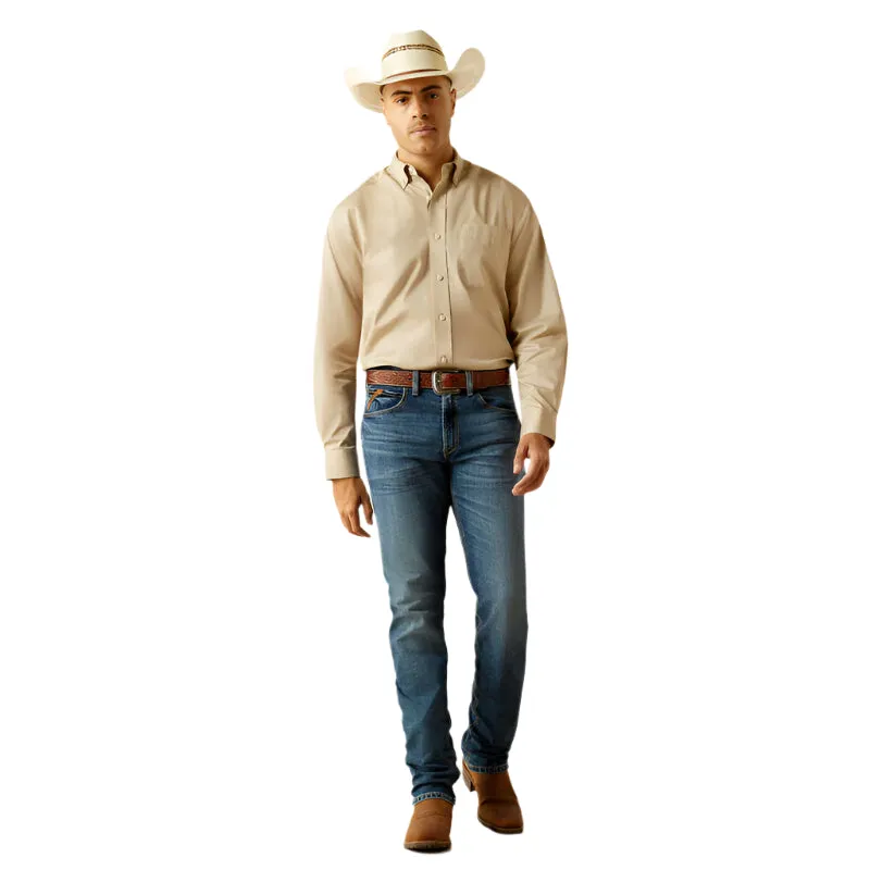Men's Ariat Lightweight Solid Twill Classic Fit Shirt 10058558