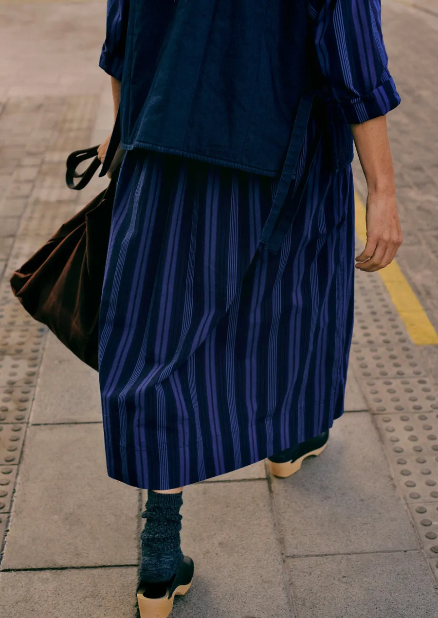 Toast | Indigo Twill Side Tie vest | Indigo