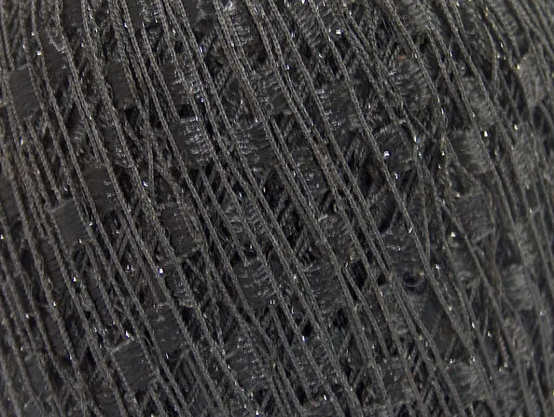 Trellis Ladder Yarn - Black Beauty Sparkle (mini)