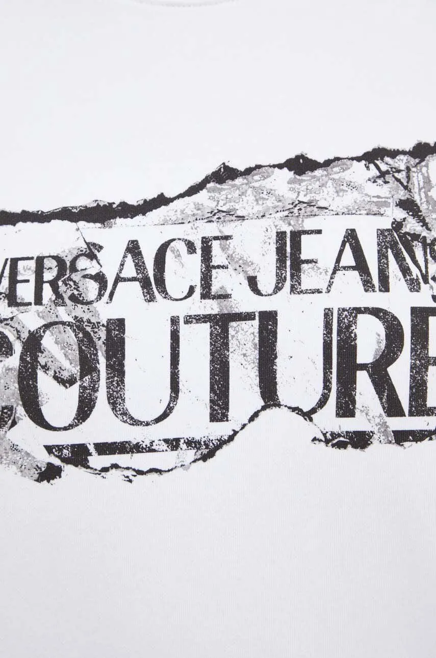 Versace Jeans Couture White Cracked Logo Sweatshirt – Urban Luxe -